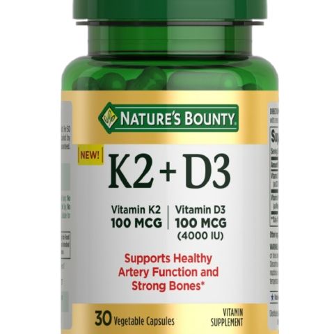 K2 + D3 Capsules  100 mcg, 30 Capsules