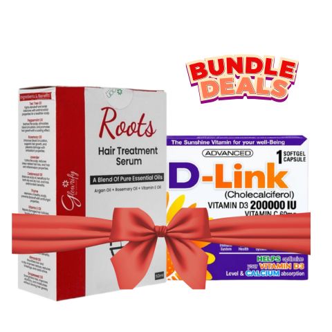 Bundle Offer - Glowrify Roots Hair Treatment Serum + D-Link Vitamin D