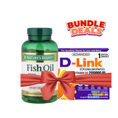 Nature's Bounty Fish Oil 1200mg Plus Omega-3 + D-Link Vitamin D