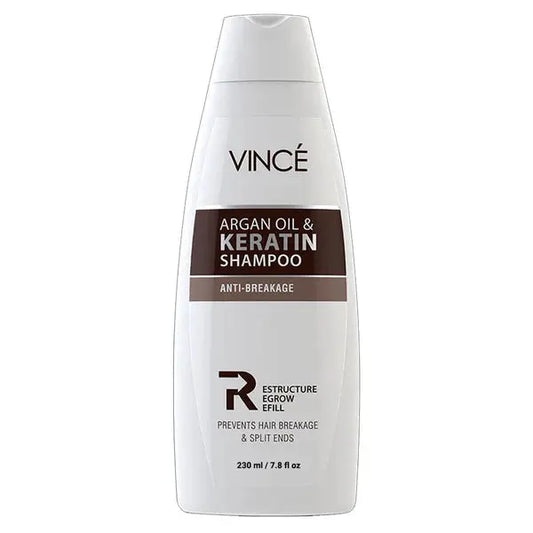 Vince Argan Oil & Keratin Shampoo – Nourishing & Smoothing Formula for Dry and Damaged Hair 230 Ml Vince