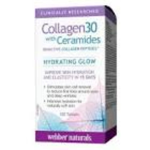 Webber Naturals Collagen30 with Ceramides Bioactive Collagen Peptides™, 120 tablets