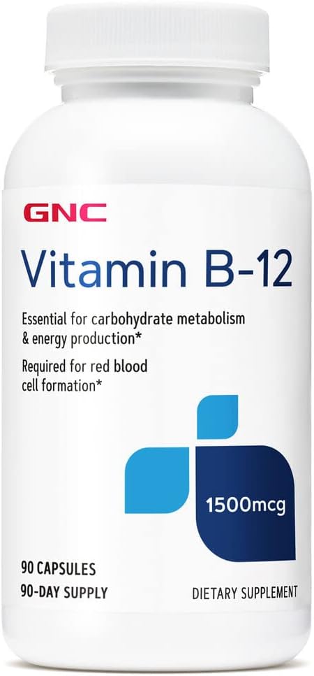 GNC Vitamin B-12 1500mcg, 90 capsules