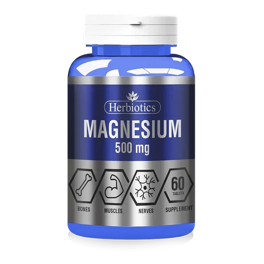 Herbiotics Magnesium 500mg,60 Tablets