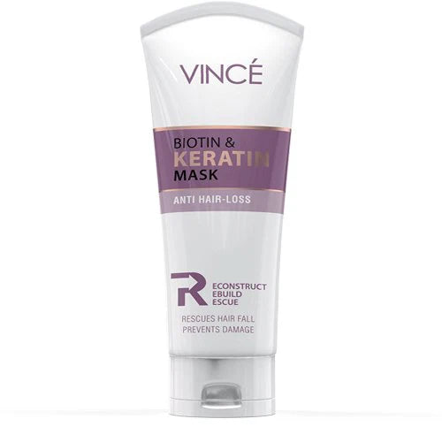 Vince Biotin & Keratin Hair Mask – Deep Repair & Strength Formula for Strong, Smooth & Shiny Hair  200 Ml Vince