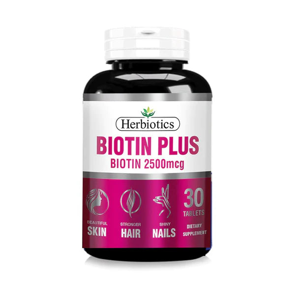 Herbiotics Biotin Plus 2500mcg,30 Tablets - Passion Pulse