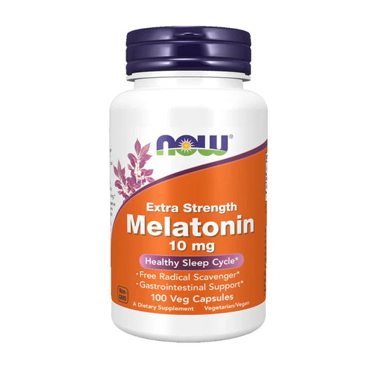 NOW Extra Strength Melatonin 10mg, 100 Veg Capsules