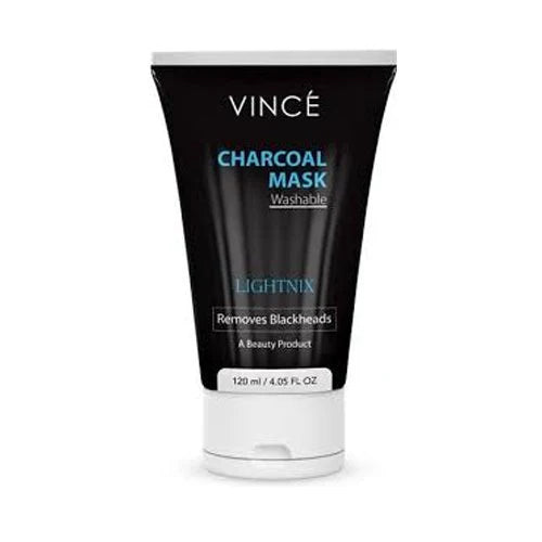 Vince Charcoal Mask (Washable) – Deep Cleansing & Detoxifying Face Mask for Clear, Smooth Skin 120 Ml Vince
