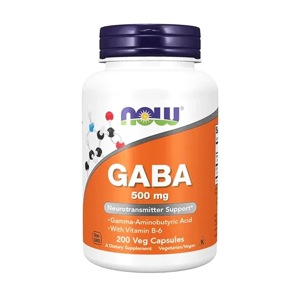 NOW Gaba 500mg, 200 Veg Capsules