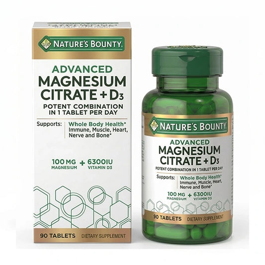 ADVANCED MAGNESIUM CITRATE WITH VITAMIN D3,90 TABLETS