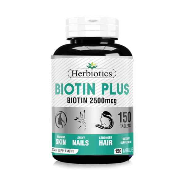 Herbiotics Biotin Plus 2500mcg, 150 Tablets - Passion Pulse