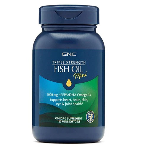 GNC Triple Strength Fish Oil Mini, 120 Softgels