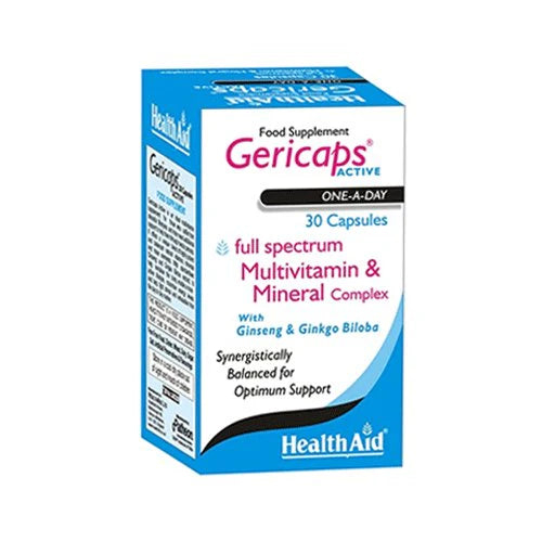 HealthAid Gericaps Active (with Ginseng + Ginkgo Biloba),30 Capsules