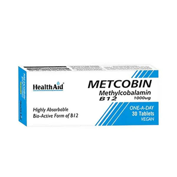 HealthAid Metcobin Methylcobalamin,30 Tablets - Passion Pulse