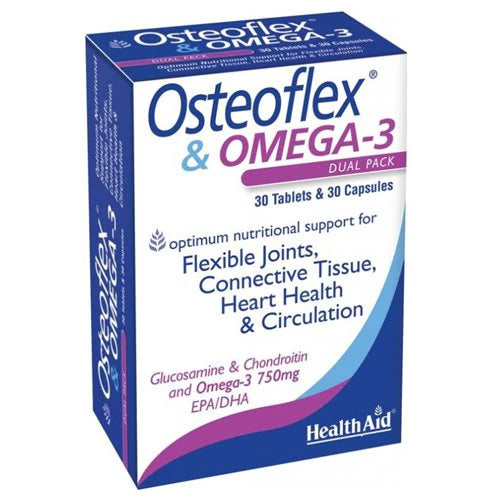 HealthAid Osteoflex & Omega-3,30 Tablets & 30 Capsules