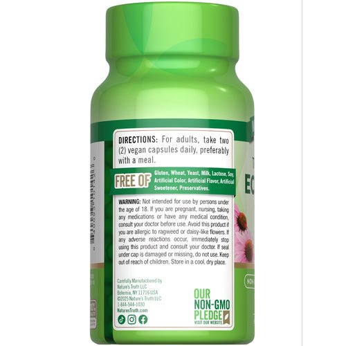 Nature's Truth Echinacea Extract 1300 mg, 100 Quick Release Capsules