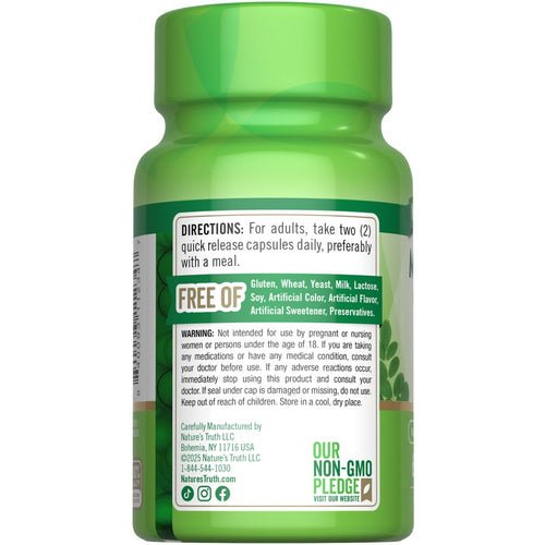 Nature's Truth, Moringa Oleifera 6000mg , 60 Quick Release Capsules