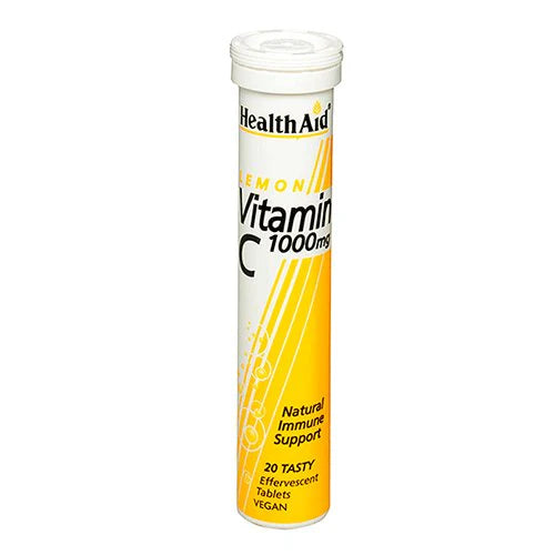 HealthAid Vitamin C 1000mg Effervescent (Lemon),20 Effervescent Tablets