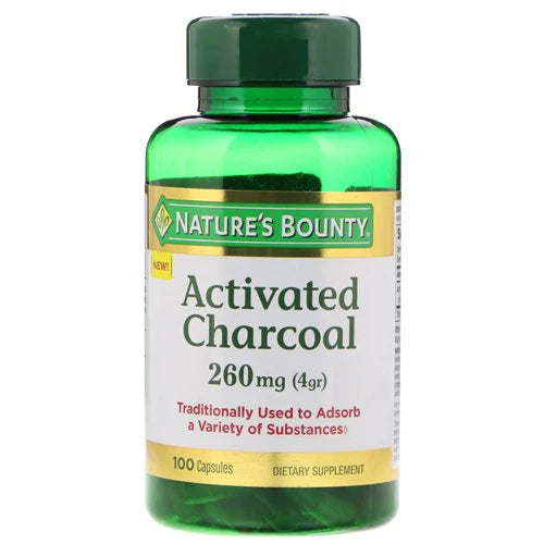 Nature's Bounty Activated Charcoal  , 100 Capsules