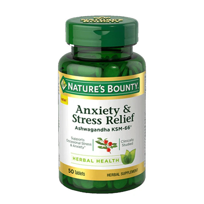 Nature's Bounty Anxiety & Stress Relief, 50 Tablets