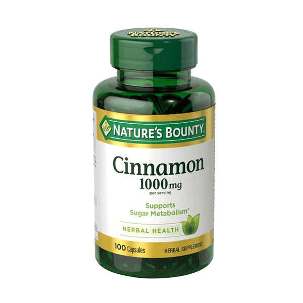 Nature's Bounty Cinnamon 1000mg , 100 Capsules - Passion Pulse