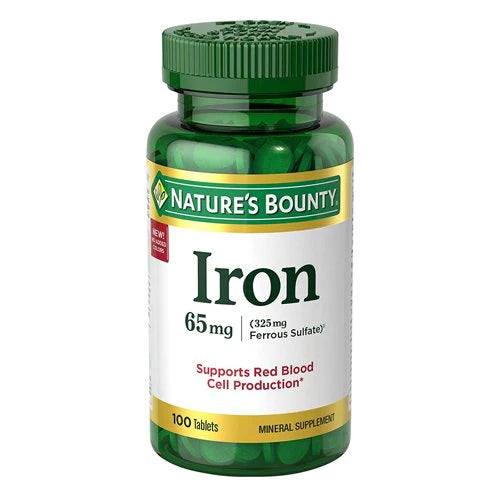 Nature's Bounty Iron 65mg , 100 Tablets