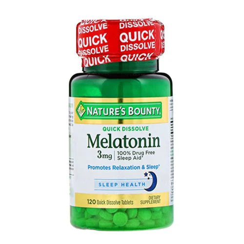 Nature's Bounty Melatonin 3 mg Quick Dissolve, 120 Ct -120 Quick Dissolve Tablets - Passion Pulse