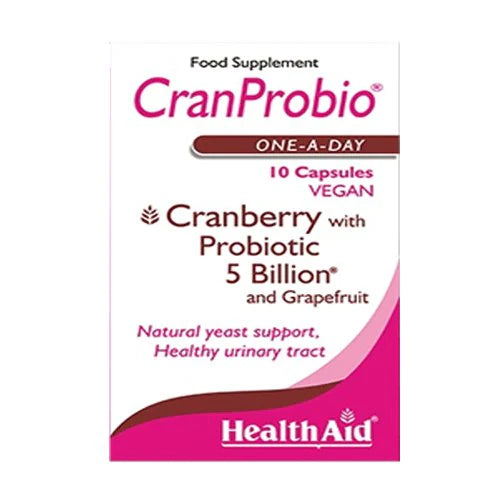 HealthAid CranProbio® (Cranberry Probiotic 5 Billion),10 Capsules - Passion Pulse