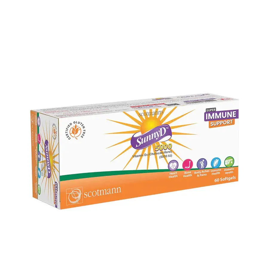 Scotmann SunnyD 5000 (Vitamin D3 5000 IU), 60 softgels Scotmann