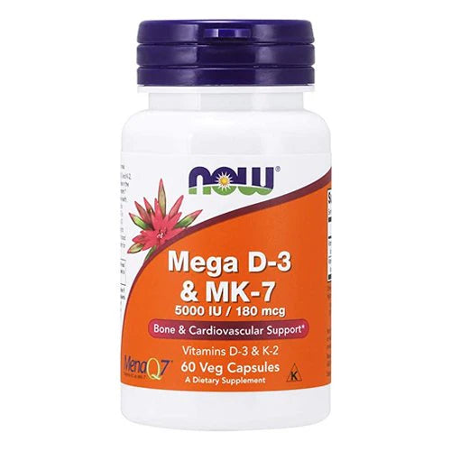 NOW Mega D-3 & MK-7, 60 Veg Capsules