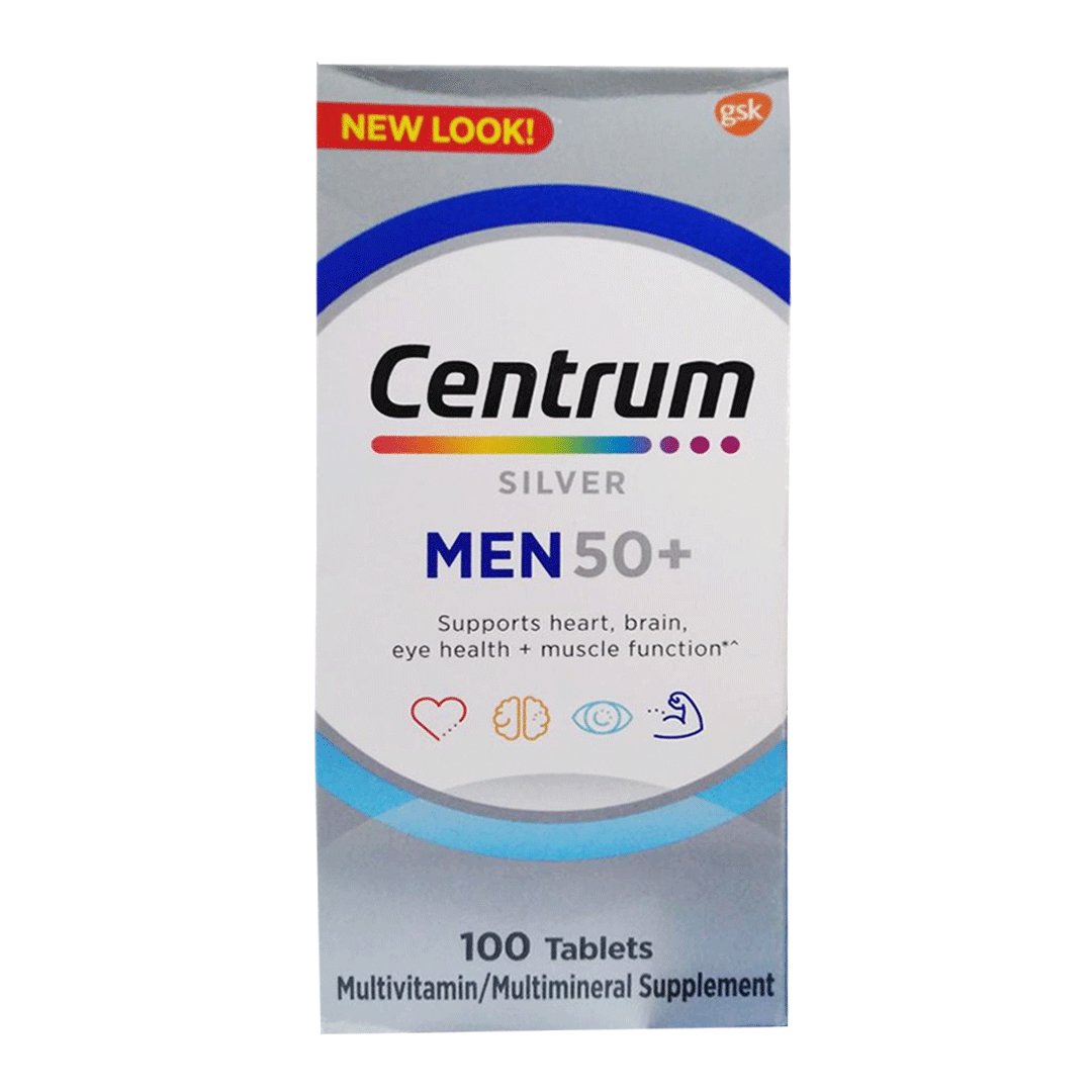 Centrum Silver Men 50+, 100 Tablets - Passion Pulse